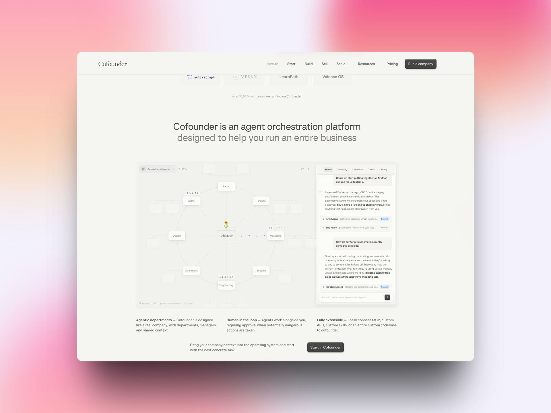 صفحة Cofounder كمثال على تصميم يبدأ من طبيعة المنتج